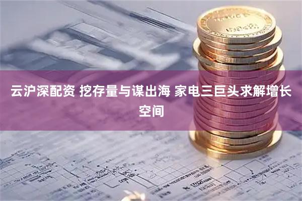 云沪深配资 挖存量与谋出海 家电三巨头求解增长空间