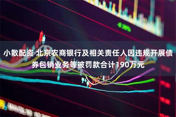 小散配资 北京农商银行及相关责任人因违规开展债券包销业务等被罚款合计190万元