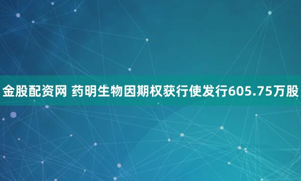 金股配资网 药明生物因期权获行使发行605.75万股